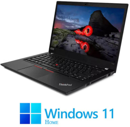 Laptopuri Lenovo T490 Quad Core i5-8365U 16GB DDR4 SSD FHD IPS Win 11 Home 
