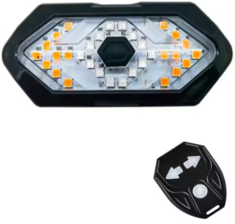 Lumina bicicleta pentru spate cu semnalizare Zola IPX4 impermeabila 5 moduri de iluminare din plastic 94x33 cm negru 
