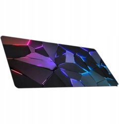 Mouse pad gaming Zola cauciucat anti-derapant model abstract 3D 73 x 38.5 cm negru/violet
