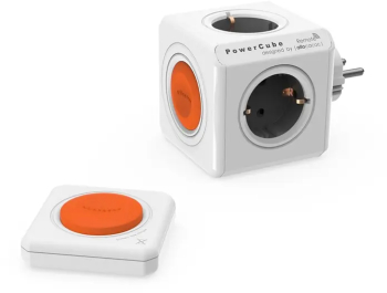 Prelungitor cubic cu telecomanda Powercube by Allocacoc 4 prize alb 