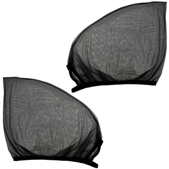 Set 2 plase de tantari auto Zola protejare impotriva radiatilor solare si insectelor din poliester si velcro universal negru 