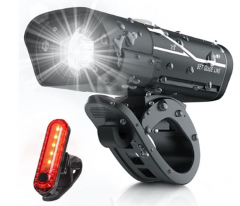 Set lumini LED pentru bicicleta fata-spate Zola 5 moduri de iluminare fata 4 moduri de iluminare spate 400/120 lm ABS baterie incorpor 