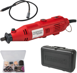 Set mini polizor drept cu 100 accesorii RD-MG15 135 W viteza variabila Raider 044115 