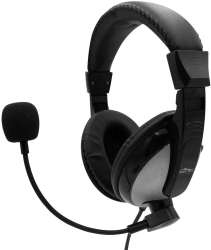 Casti cu Microfon Media-Tech TURDUS PRO pentru Gaming Stereo Control Volum Difuzoare 40mm Jack Negru 