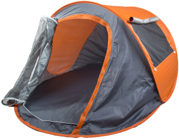 Cort de camping pliabil Zola® plasa de tantari fereastra inchidere fermoar husa depozitare portocaliu cu gri 