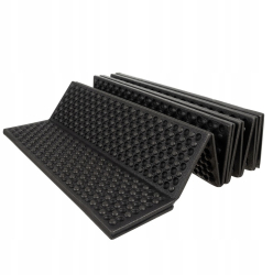 Covoras pliabil pentru drumetii/camping Zola® antiderapant impermeabil izolat termic 180 x 60 x 1 cm negru 