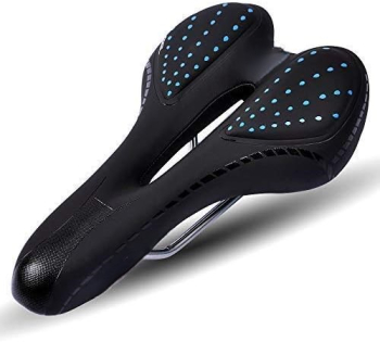 Sa pentru bicicleta Zola din gel extrem de confortabil orificii de ventilatie pe 2 tije 27x16x5 cm negru cu albastru 
