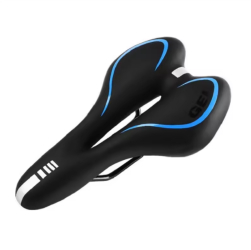 Sa pentru bicicleta Zola din gel extrem de confortabil pe 2 tije 27.5x16 cm negru/albastru 