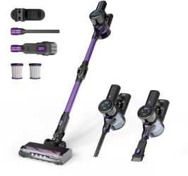 Aspirator Vertical ZEIVO 250W 25.9V 22KPa &ndash Autonomie 39 min Detectare Automata a Prafului Tub flexibil Ecran LED Digital Filtra 