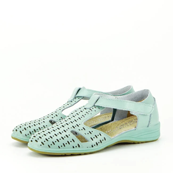 Balerini verde menta din piele naturala 5112 M3 