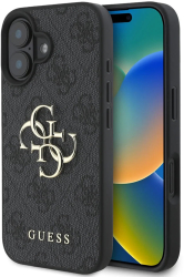 Husa pentru iPhone 16 - Guess Hardcase 4G Big Logo GUHCP16S4GMGGR - Black 