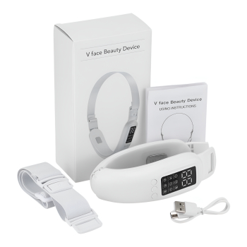 Aparat de lifting si slabire faciala cu masaj model 49 electric tehnologie vibratie alb 