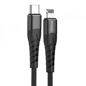 Cablu de Date Type-C la Lightning 18W 1.2m - Yesido CA-48 - Black 