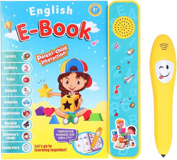 Carte interactiva cu Creion Electronic Carte electronica de invatare Limba Engeza pentru activitati prescolare educationale 