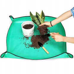 Covoras pentru transplantarea plantelor Zola pentru gradinarit impermeabil din PVC 64 x 64 cm verde 