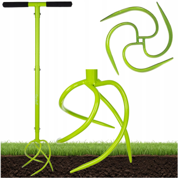 Cultivator manual Zola inaltime reglabila 90-100 cm afanarea si aerarea soluluifier PVC 100 x 40 cm verde 