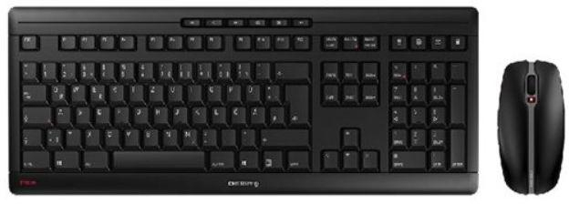 Kit Tastatura și mouse Wireless Cherry STREAM USB Layout US (Negru)
