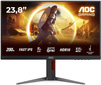 AOC Monitor de gaming 27G4HA de 27", IPS rapid, Full HD, 200Hz, 1ms, Pivot, HDMI, DisplayPort, Negru - imagine 1