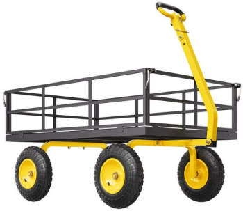 Carucior multifunctional pentru gradina depozite Max 540 kg Roti 13 inch Otel 1100 x 750 x 310 mm 