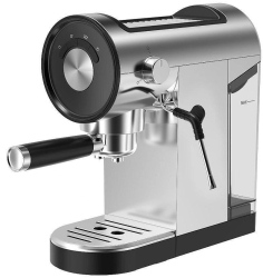 Espressor Finlux FEM-1877 Duza de abur pentru cappuccino Incalzire doua cesti 20 bar Capacitate rezervor apa 0.9l 1150 W Inox/Negru 