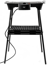 Gratar electric Adler AD 6602 Lampa de control termostat Incalzitor detasabil Comutator de siguranta 2000W Negru 
