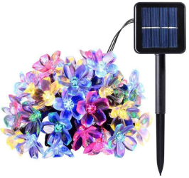 Instalatie Solara SIKS Model Flori IP44 50 LED Impermeabila Multicolor 