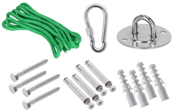 Kit montare legane si hamace franghie 200 cm suruburi carabina 