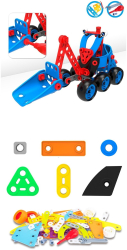 Set pentru construit masini Educativ si creativ 134 piese 