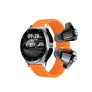 Ceas smartwatch ZEEVOS cu casti bluetooth incorporate monitorizare activitati fizice ritm cardiac apel bluetooth notificari functie han 