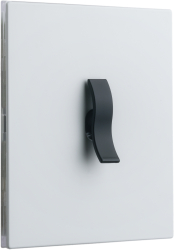 Intrerupator metalic Aurora 1Gang 2 Way 10A Alb Mat/Negru 86x86mm doza inclusa VimaGlow 