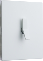 Intrerupator metalic Aurora Y 1Gang 2 Way 10A Alb Mat 86x86mm doza inclusa VimaGlow 