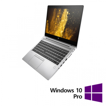 Laptop Refurbished HP EliteBook 840 G6 Intel Core i5-8365U 1.60 - 4.10GHz 8GB DDR4 256GB SSD 14 Inch Full HD Touchscreen Webcam + Windows