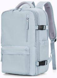 Rucsac de Calatorie WizzAir Multifunctional port de incarcare USB 35 L Impermeabil Albastru deschis OBRALIX® 