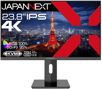 Japannext 23.8" IPS, 4K UHD (3840x2160), USB-C Charging (65W) Height Tilt Adjustable (HSP) Speaker, sRGB 100%, G-Sync, FreeSyn - imagine 1
