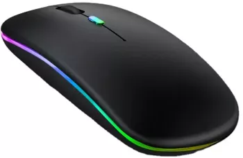 Mouse Wireless cu Incarcare USB RGB Computer Mouse ergonomic silentios pentru jocuri laptop Bluetooth 5.1 si 2.4GHZ Reglabil 800/1200/1600 