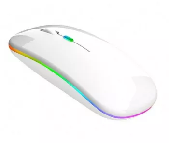 Mouse Wireless cu Incarcare USB RGB Computer Mouse ergonomic silentios pentru jocuri laptop Bluetooth 5.1 si 2.4GHZ Reglabil 800/1200/1600 