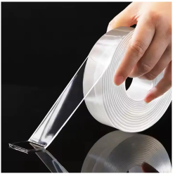 Banda Dublu Adeziva Transparenta Nanogel &ndash Reutilizabila Lavabila Fara Urme Latime 3cm Lungime 3m 