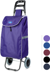 Troler de cumparaturi cu roti &ndash 100 x 36 x 25 cm 30 kg poliester 5 culori 