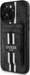 Husa pentru iPhone 16 Pro Max - Guess Cardslot 4G Stripes MagSafe GUBPHCP16XP4RPSK - Black