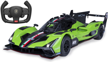 Masina RC cu telecomanda Lamborghini SC63 LMDH / Lungime 35.7 cm / Scara 1 14 / 2.4Ghz / Lumini LED fata / Usi manuale / 6+ 
