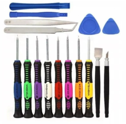 Set instrumente de precizie pentru reparat telefoane si tablete 16 piese multicolor 