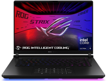 Laptop Gaming ASUS ROG Strix SCAR 16 2.5K 240Hz Intel Core Ultra 9 275HX 32GB DDR5 2TB SSD GeForce RTX 5080 16GB No OS Off Black 