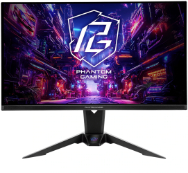 Monitor AsRocK 27" 360Hz QD-OLED Oled PGO27QFV UHD (3840x2160) 240Hz AMD FreeSync Premium Pro Pivot negru - imagine 1