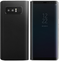 Husa compatibila cu Samsung Galaxy Note 8 clear view neagra 