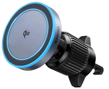 Suport auto si wireless magnetic cu Qi2 15W prindere grilaj ventilatie UGREEN 