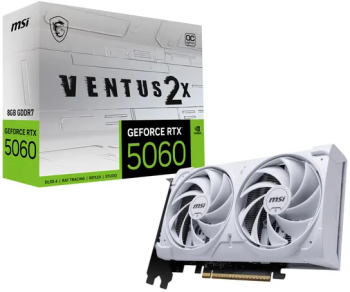 Placa video MSI VENTUS 2X OC White NVIDIA GeForce RTX 5060 8GB GDDR7 128 bit DLSS 4.0 