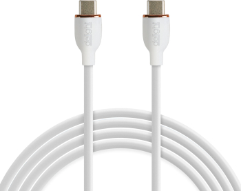 Cablu de date Type-C / Type-C 1 m 3A 60W alb cu invelis siliconic 