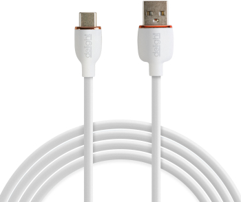 Cablu de date Type-C / USB-A 1 m 2 4A 12W alb cu invelis siliconic 