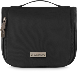 Geanta cosmetice Zagatto R Voyager Neagra Unisex 20x17x9 cm Impermeabila Cu agatator si oglinda Ideala pentru voiaj ZG731 