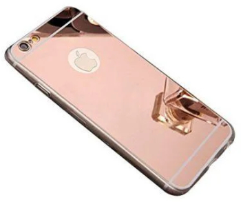 Husa protectie pentru iPhone 8 Rose-Auriu perfect fit efect de oglinda cu folie de protectie inclusa 